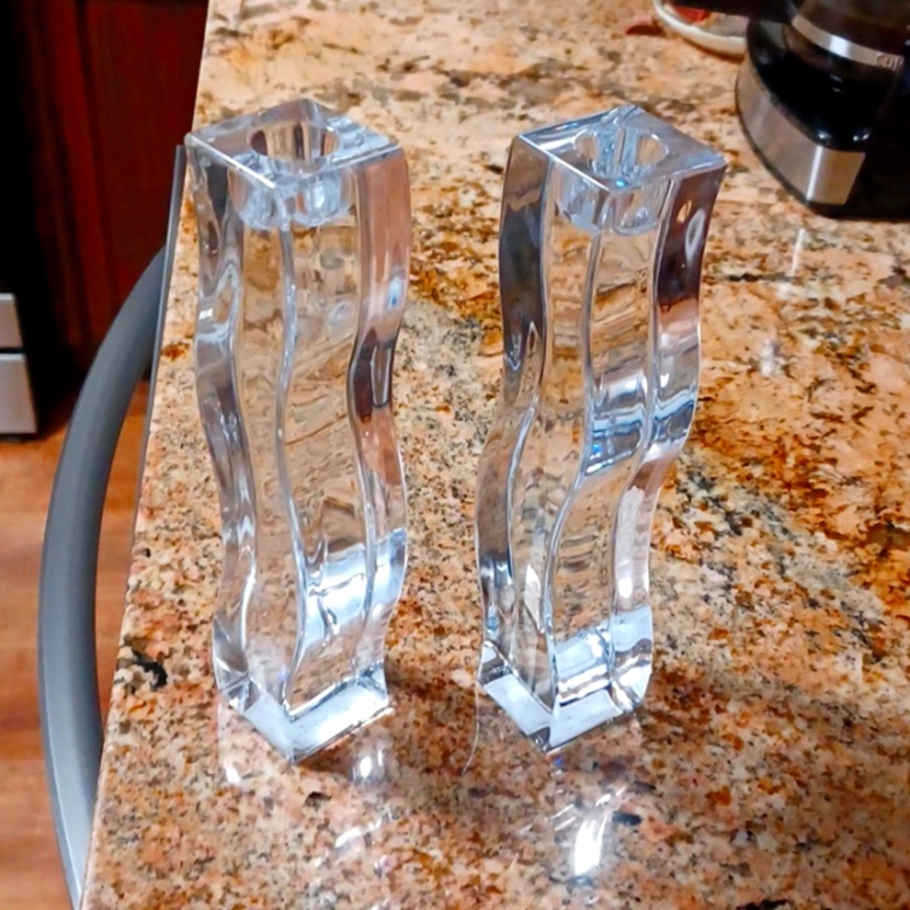 Lenox crystal candlesticks